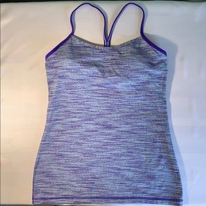 Lululemon tank, heathered purple, Size 10
